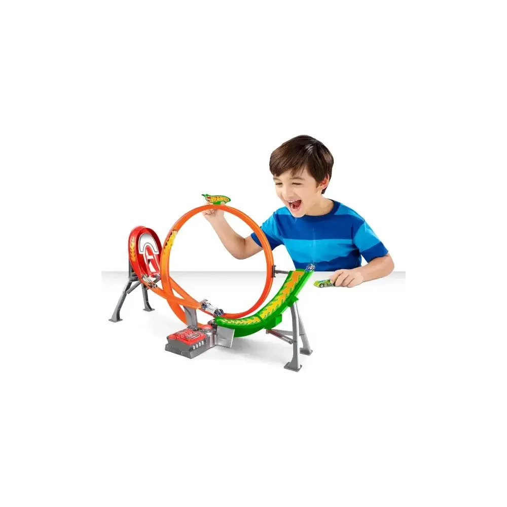 Hot Wheels Power Shift Raceway Pista Motorizzata con Booster Mattel