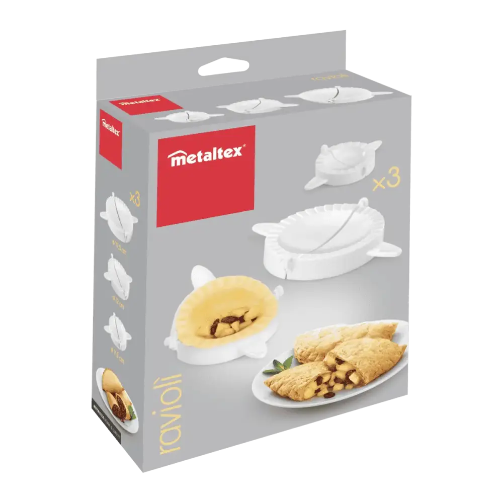 Set 3 Forme per Ravioli in Plastica – Stampi Pasta Fatti in Casa