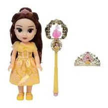 Princess Belle Bambola con Accessori Vestito Giallo Capelli Toys One