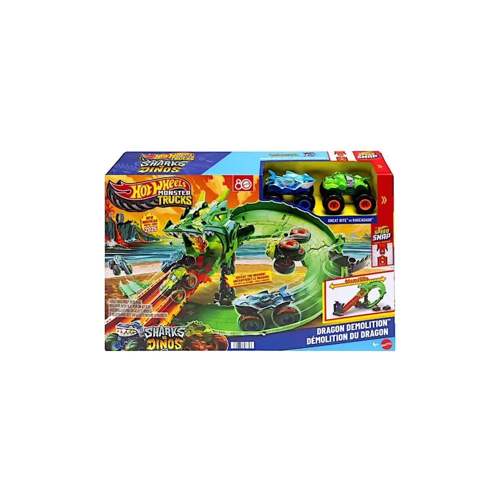Hotwheels Pista Monster Truck Dragon Demolition Mattel