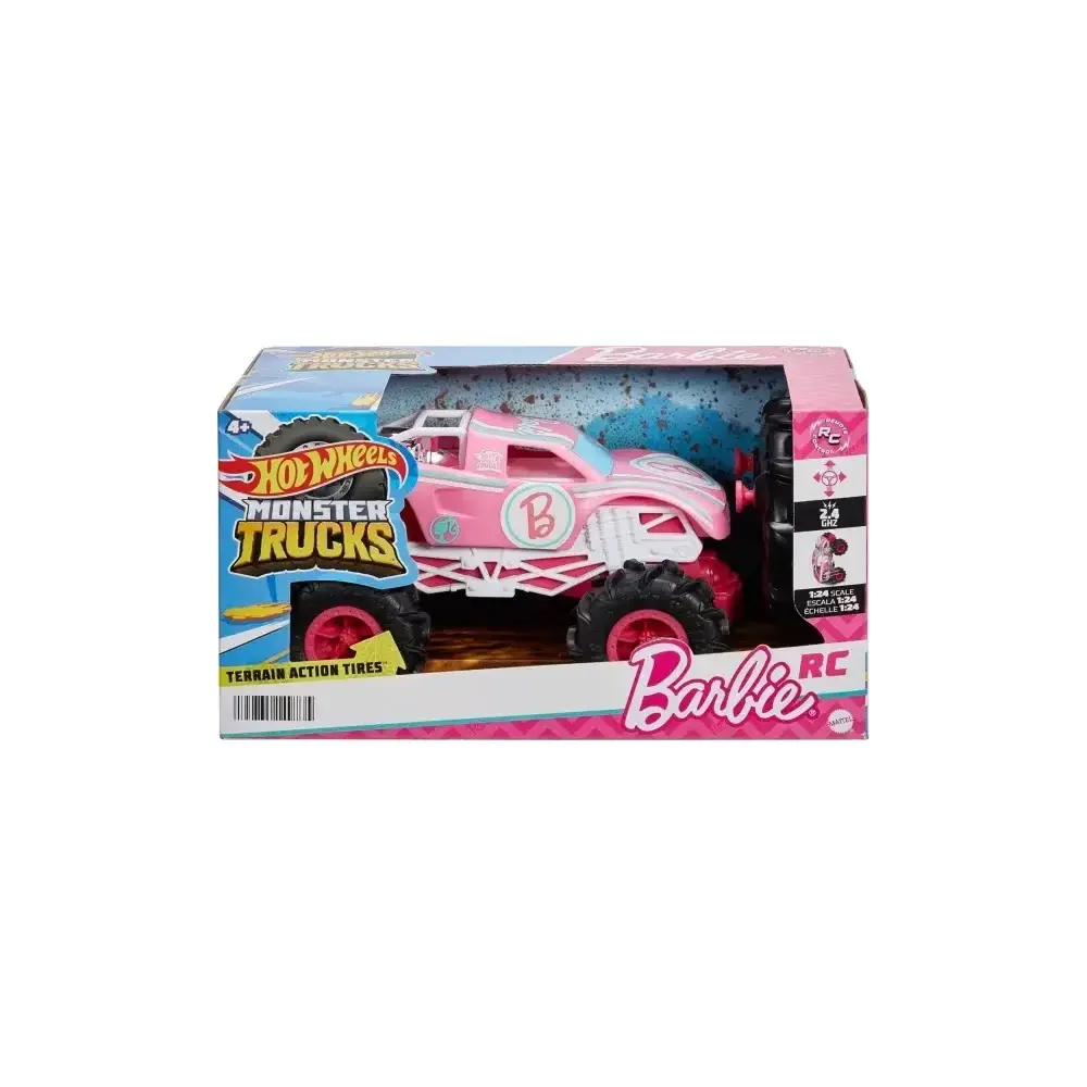 Hot Wheels Barbie Monster Truck Rc Radiocomandato 1:24 Mattel