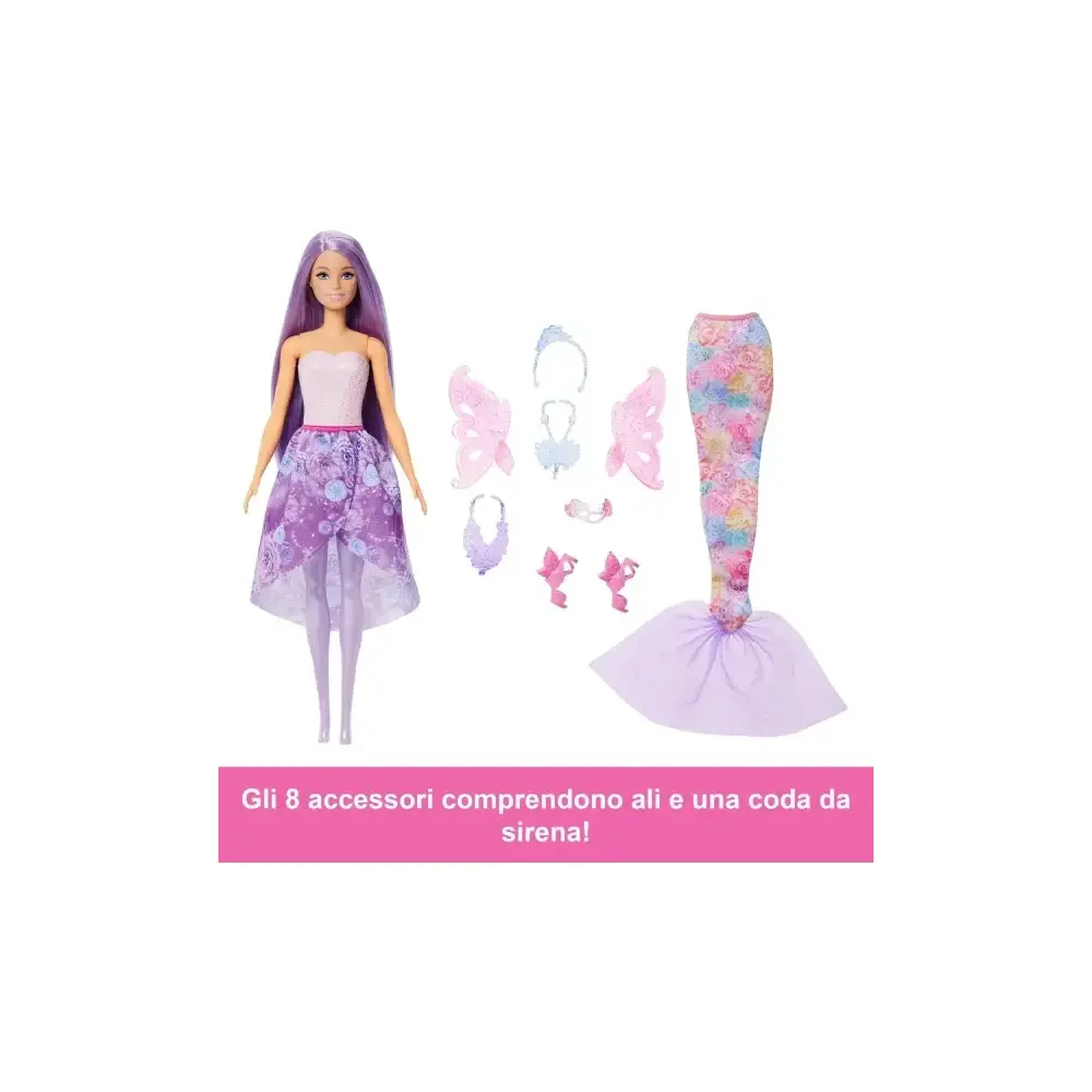 Barbie Fantasy Fashion Bambola con Abiti e Accessori 10 Look Mattel
