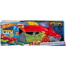 Hot Wheels Dragon Launch Transporter Playset con Pista e Lanci Mattel