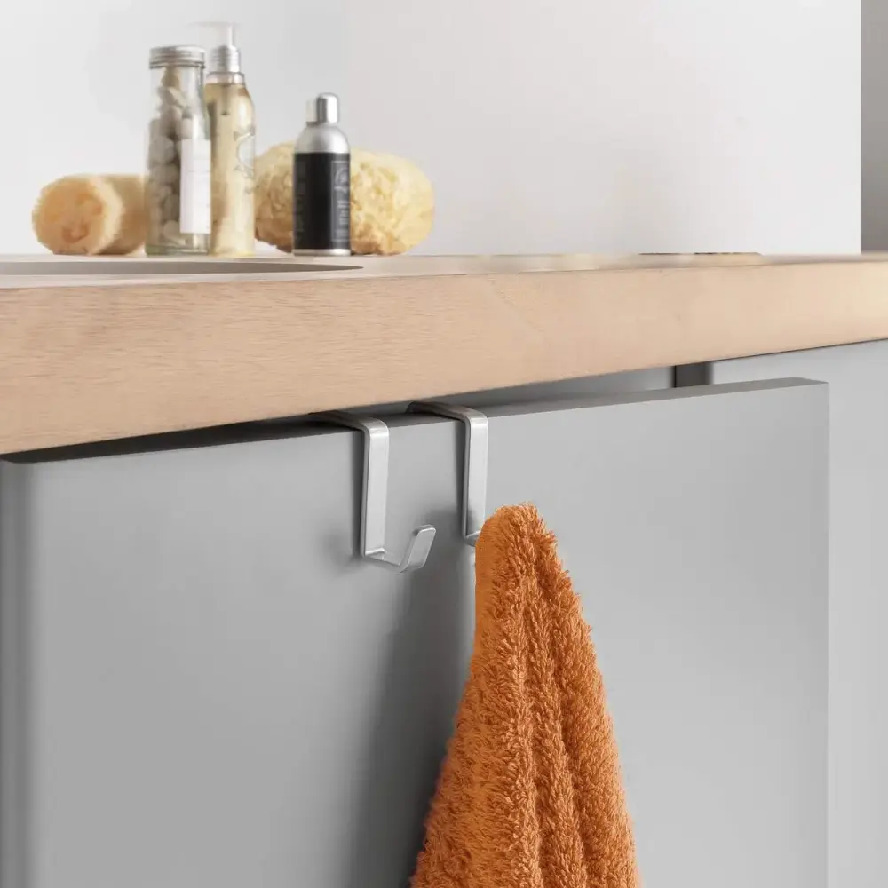 Gancio doppio Oasis Line in ferro rivestito Polytherm®