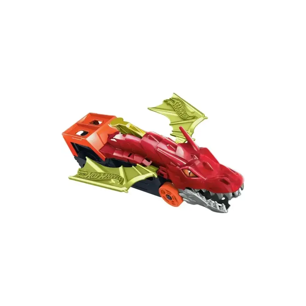 Hot Wheels Dragon Launch Transporter Playset con Pista e Lanci Mattel