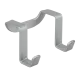 Gancio doppio Oasis Line in ferro rivestito Polytherm®