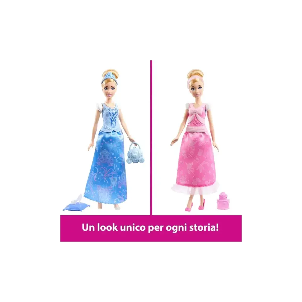 Cenerentola Disney Princess 2 Storie in 1 con 2 Look Completi Toys One