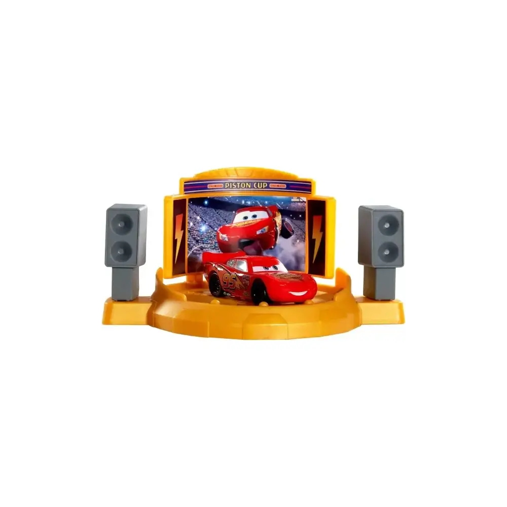 Cars Pista di Lancio Piston Cup con Saetta McQueen 2 Modalità Mattel
