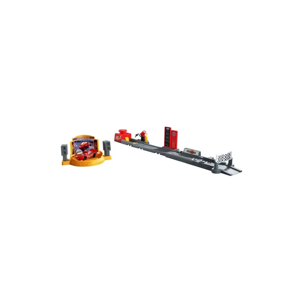 Cars Pista di Lancio Piston Cup con Saetta McQueen 2 Modalità Mattel