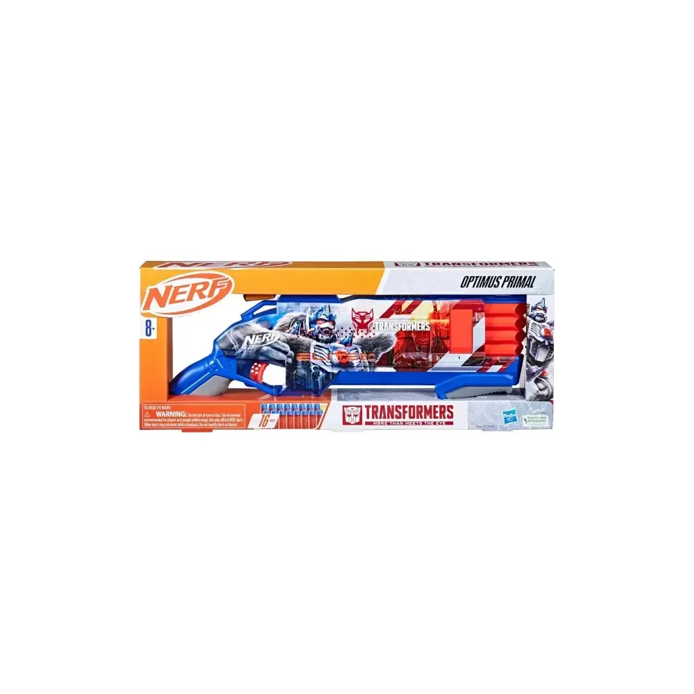 Nerf Transformers Optimus Primal Blaster con 16 Freccette Elite Hasbro