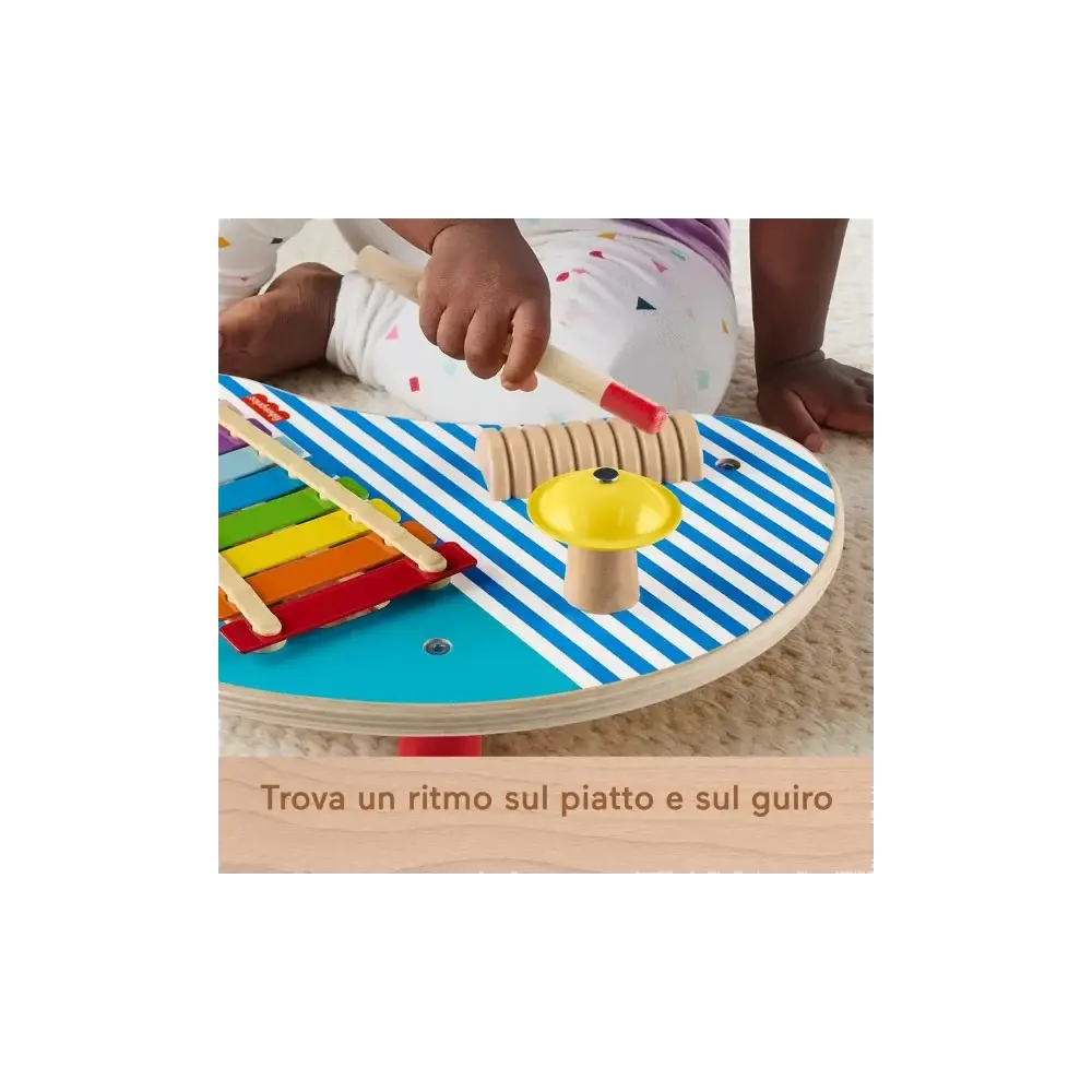 Fisher Price Tavolino Musicale in Legno con Bacchette Mattel