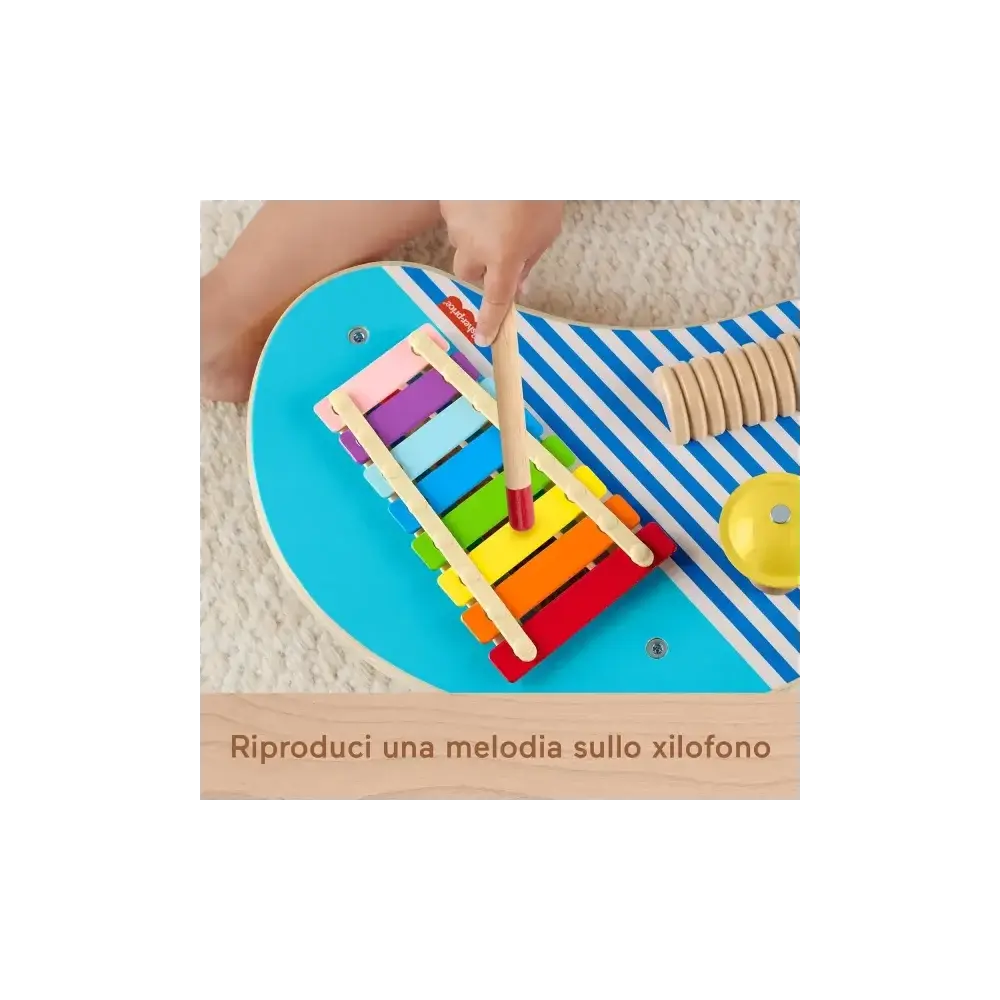Fisher Price Tavolino Musicale in Legno con Bacchette Mattel