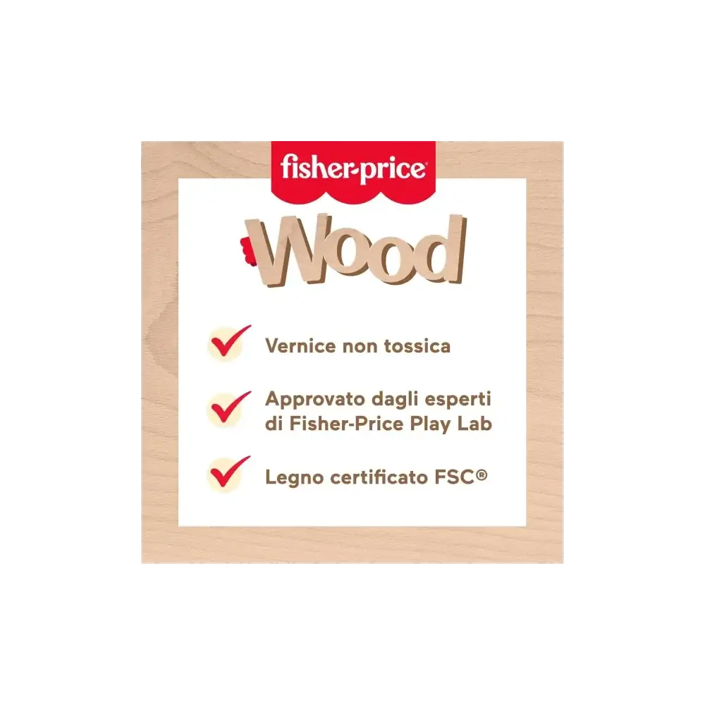 Fisher Price Tavolino Musicale in Legno con Bacchette Mattel