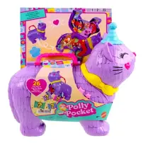 Polly Pocket Gattino delle Feste Playset con Mini Bambole e 23 Mattel