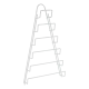 Porta coperchi 6 posti Metaltex Kiwi – organizer cucina bianco