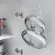 Porta coperchi 6 posti Metaltex Kiwi – organizer cucina bianco