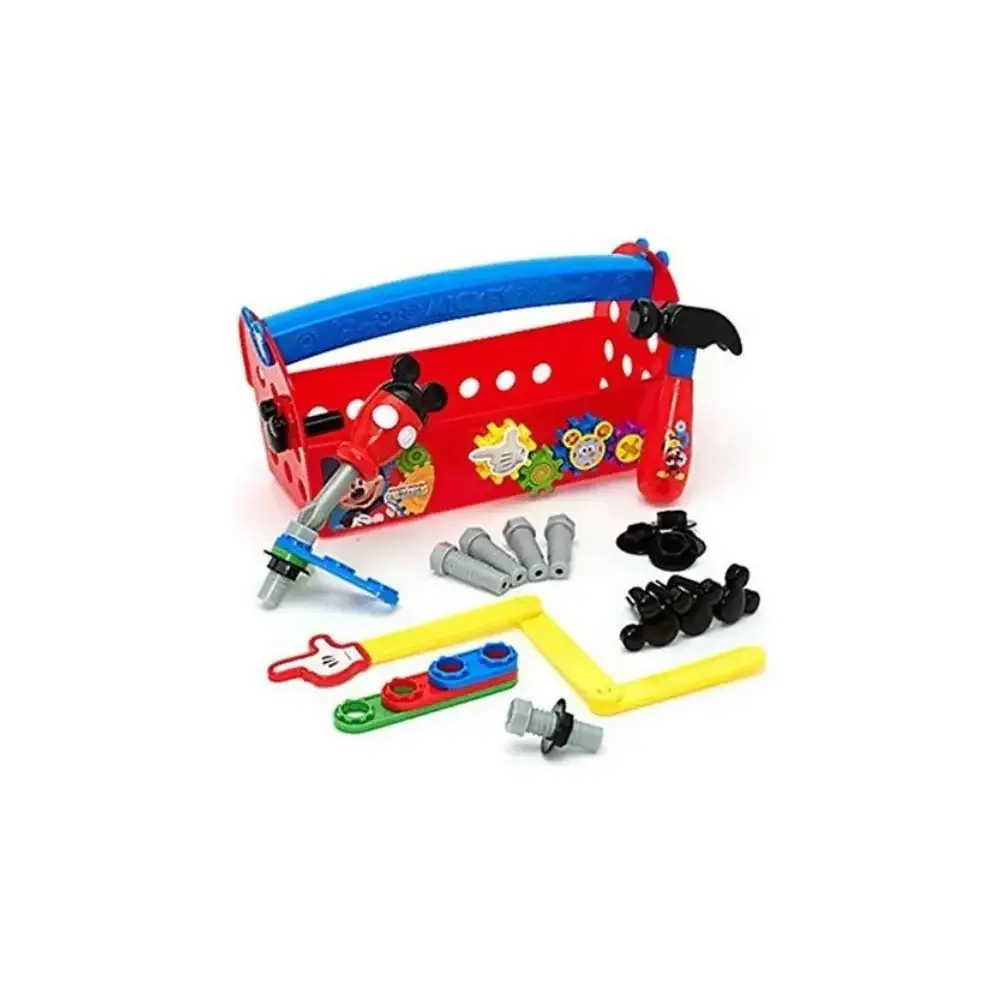 Set Attrezzi Lavoro Giocattolo Disney Mickey Cassetta Just Toys One
