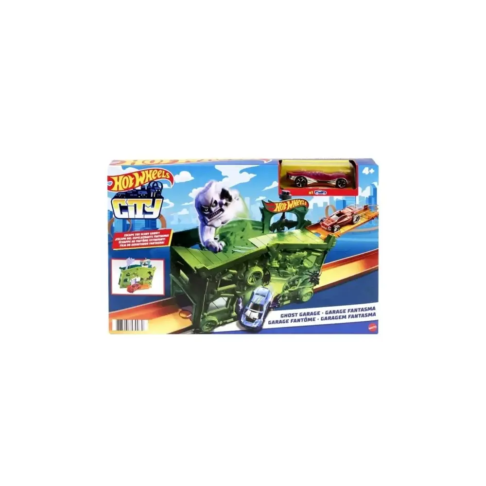 Hot Wheels Ghost Garage Playset Espansione Pista con Auto Mattel