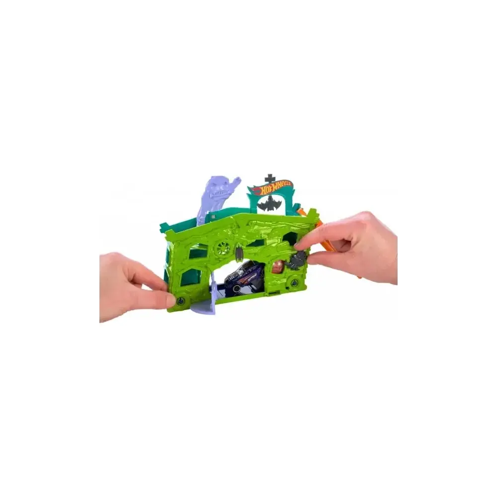 Hot Wheels Ghost Garage Playset Espansione Pista con Auto Mattel