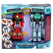 Transformers Earthspark Cyber-combiner Terran Twitch e Robby Hasbro