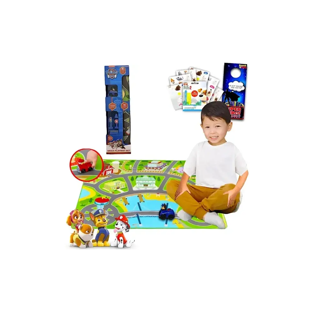Paw Patrol -2 Mega Playmat con Veicolo Tappeto Gioco Spin Master