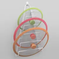 Porta coperchi 6 posti Metaltex Kiwi – organizer cucina bianco