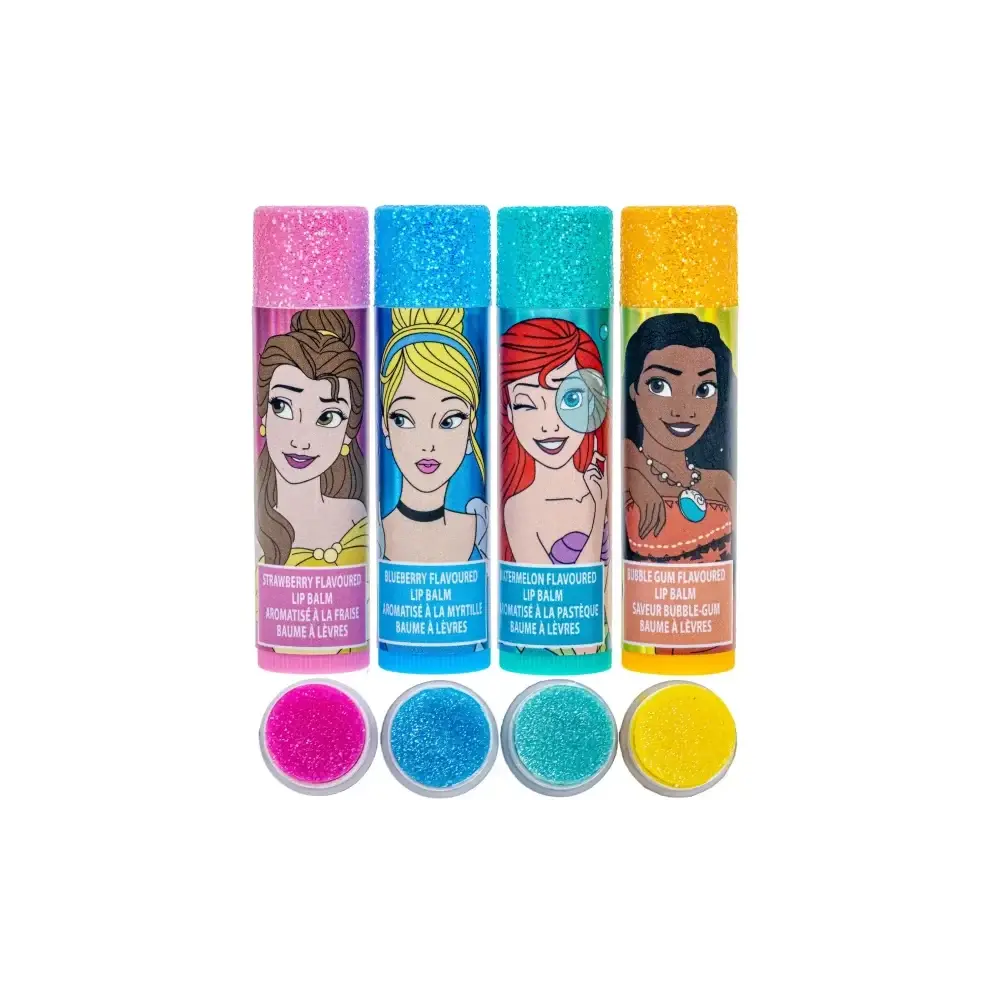 Disney Principesse Kit Trucco con 4 Balsami Labbra Bambina Toys One
