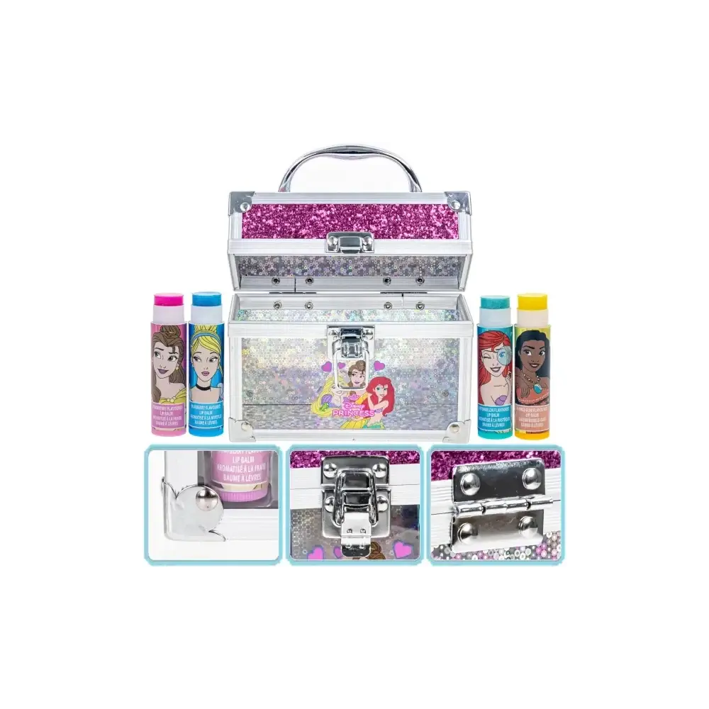 Disney Principesse Kit Trucco con 4 Balsami Labbra Bambina Toys One