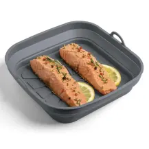 Stampo silicone friggitrice ad aria quadrato pieghevole 21,5 cm