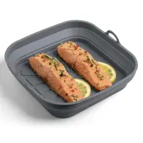Stampo silicone friggitrice ad aria quadrato pieghevole 21,5 cm