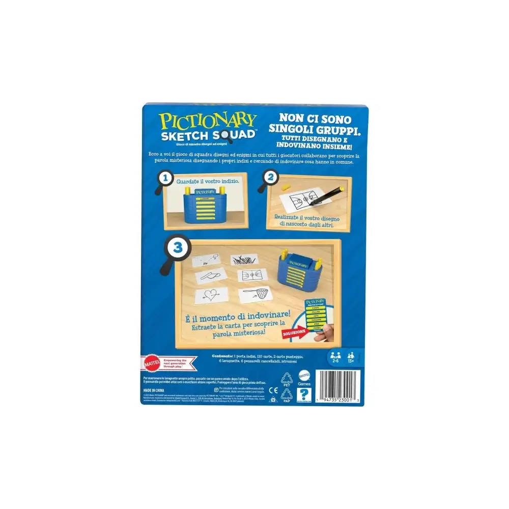 Mattel Games Pictionary Sketch Squad Gioco da Tavolo Toys One