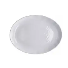 Vassoio Ovale in Melamina Bianca 40x30 cm Robusto e Leggero Star
