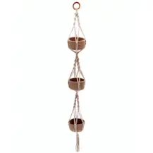 Fioriera Cotone con 3 Vasi 15x140 cm da Appendere Star