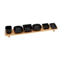 Set 6 Ciotole in Porcellana con Vassoio 50x8,5 cm Star