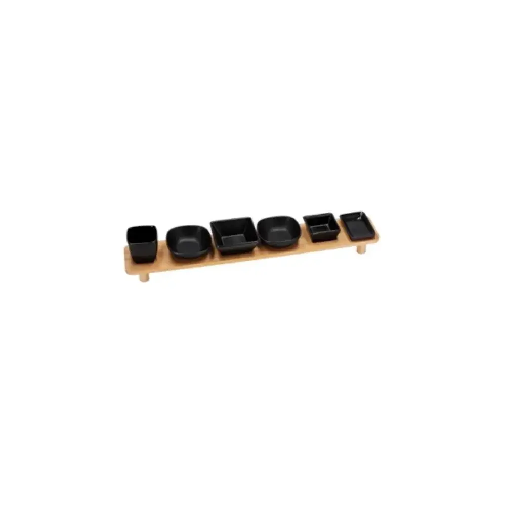 Set 6 Ciotole in Porcellana con Vassoio 50x8,5 cm Star