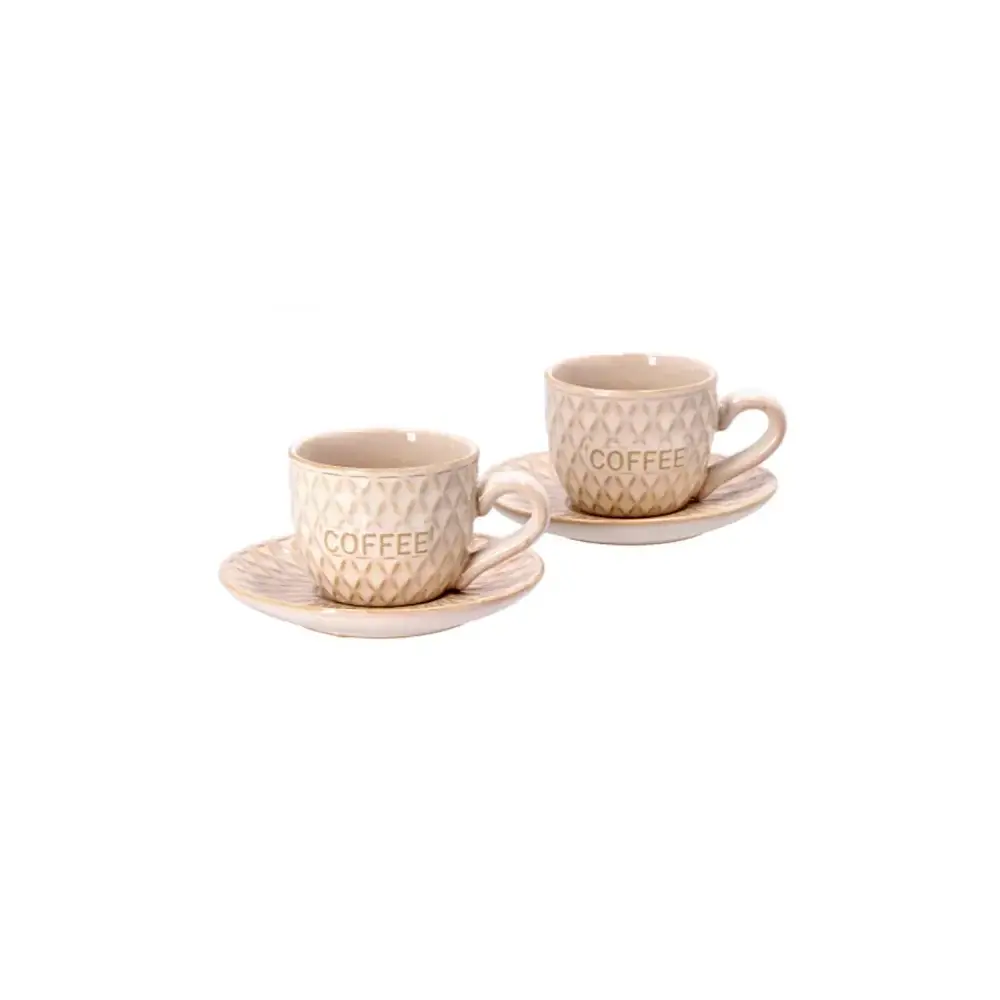 Set 2tz Caffe Ceramica con Piattino Star