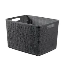 Jute Cestino L Rettangolare 20lt Antracite Keter