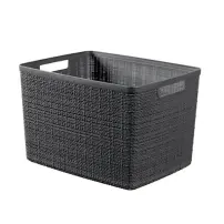 Jute Cestino L Rettangolare 20lt Antracite Keter