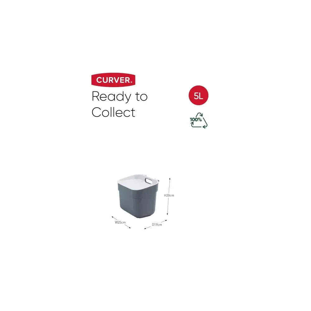 Pattumiera Grigia 5lt Ready To Collect Keter