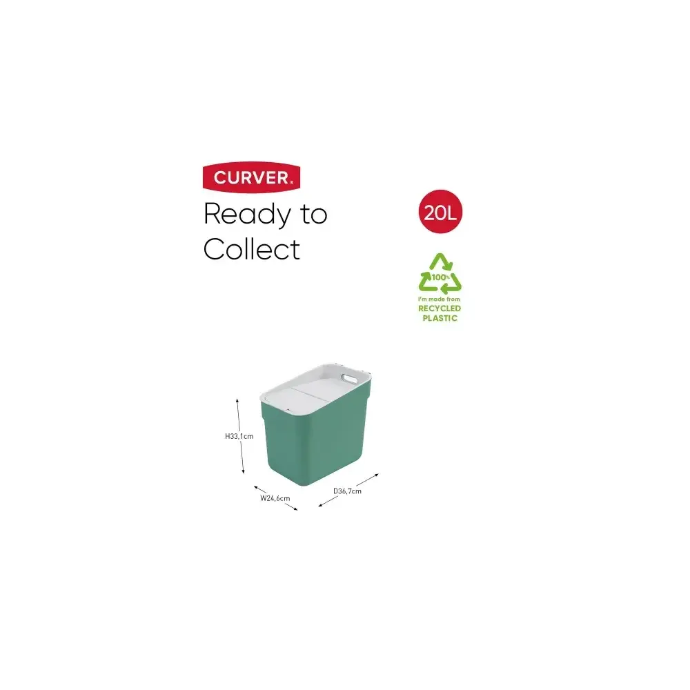 Pattumiera Menta 20lt Ready To Collect Keter