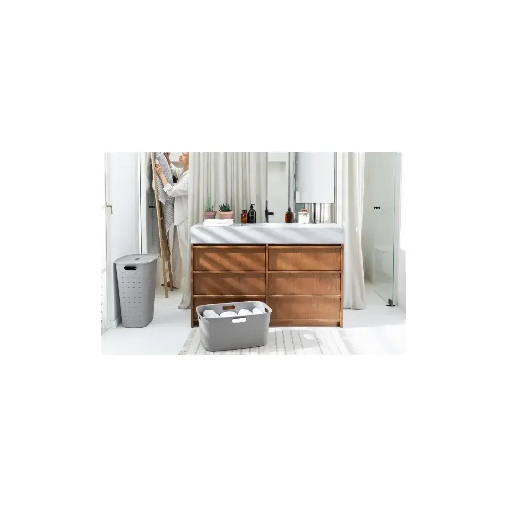 Cesta Portabiancheria Tortora 45lt 40x60x28cm Keter