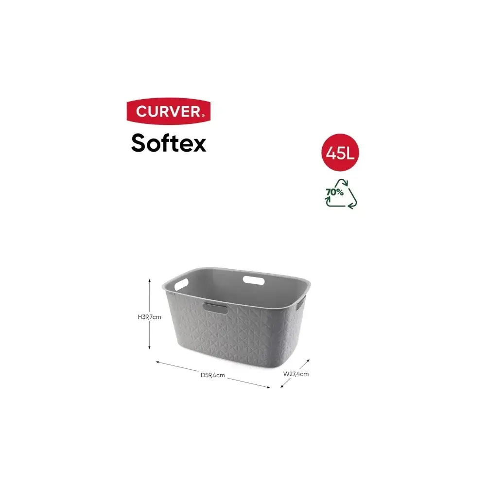 Cesta Portabiancheria Tortora 45lt 40x60x28cm Keter