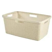 Cesta Portabiancheria Juta 46lt Bianco Keter