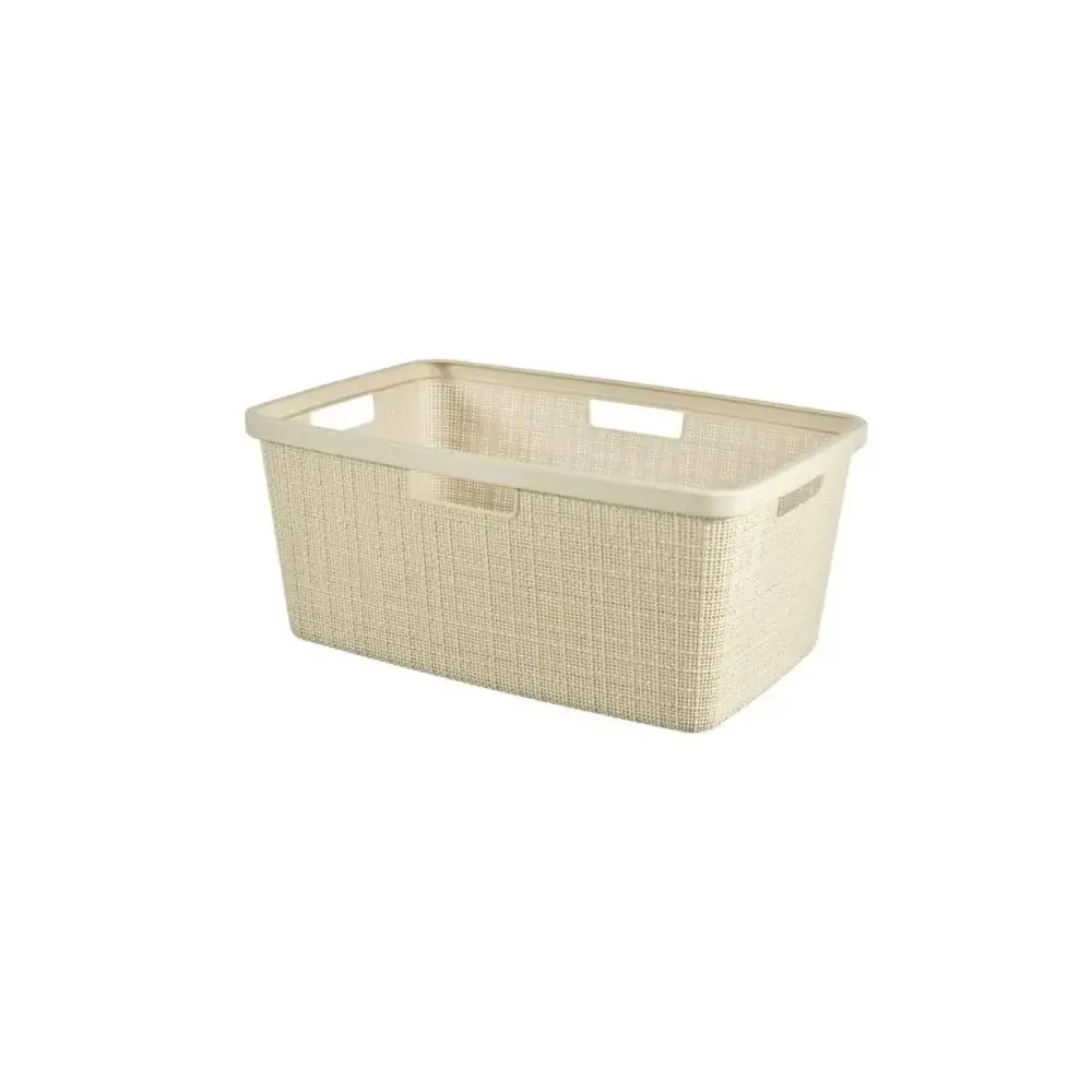 Cesta Portabiancheria Juta 46lt Bianco Keter
