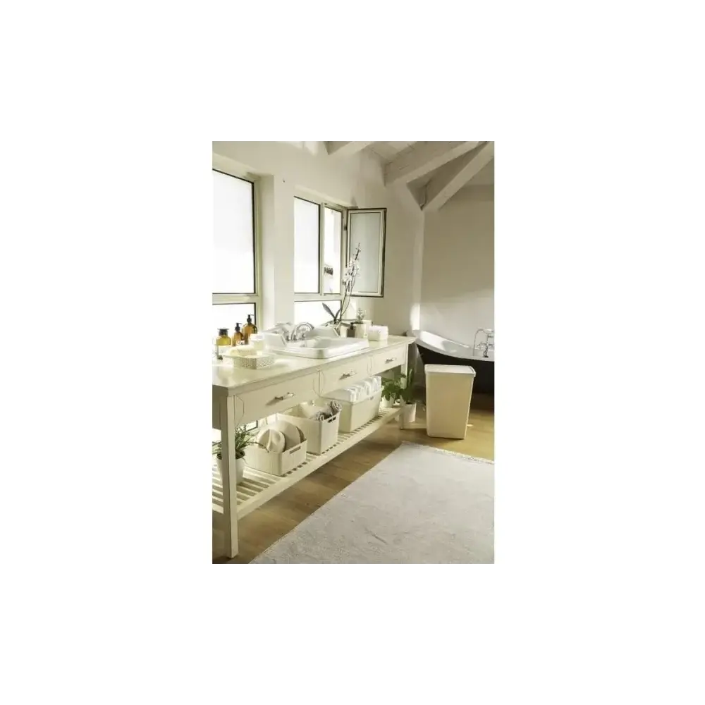 Cesta Portabiancheria Juta 46lt Bianco Keter