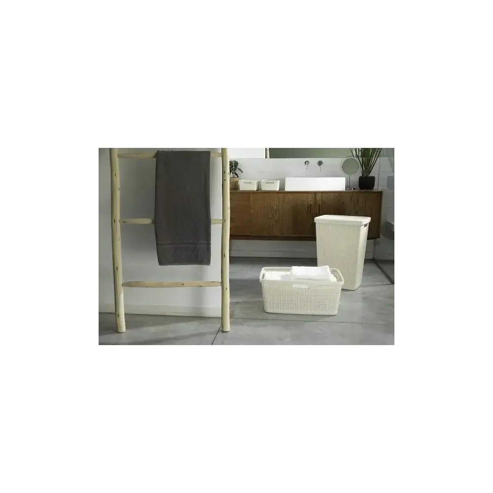 Cesta Portabiancheria Juta 46lt Bianco Keter