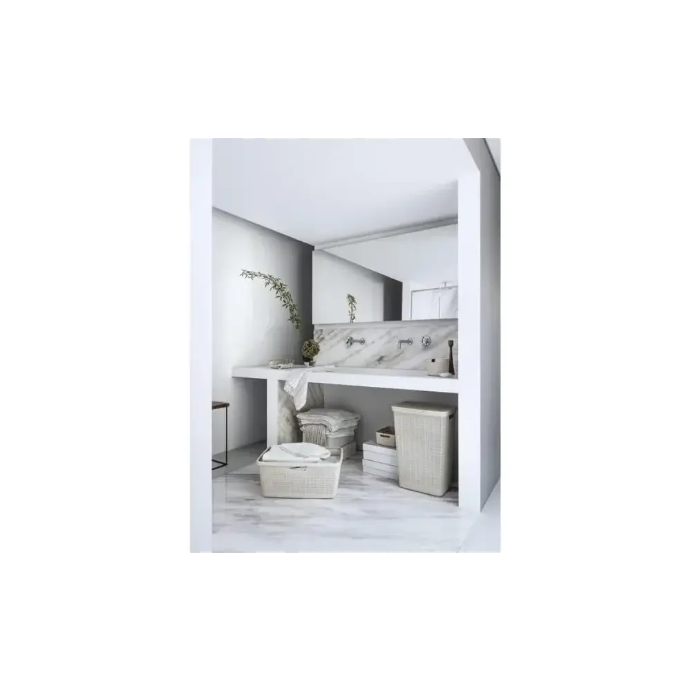 Cesta Portabiancheria Juta 46lt Bianco Keter