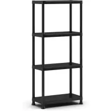 Scaffale a 4 Ripiani Colore Nero Keter