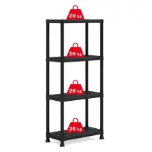 Scaffale a 4 Ripiani Colore Nero Keter
