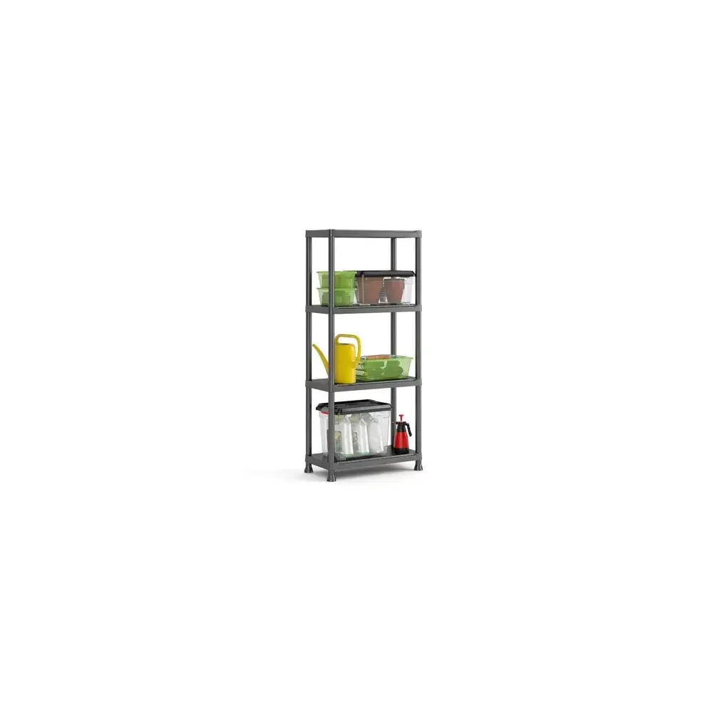 Scaffale a 4 Ripiani Colore Nero Keter